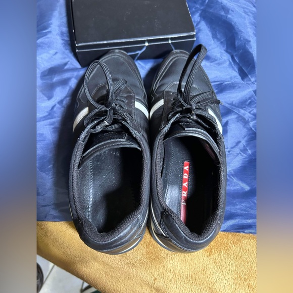 PRADA Leather Upper White Athletic Shoes for Women Sz 39 US 9 - Picture 7 of 12